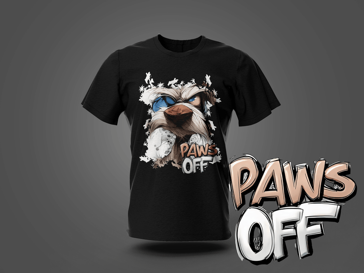 Paws Off: Attitude-Packed Dog Graphic Apparel - RMA APPAREL - Roclla Media Apparel Store