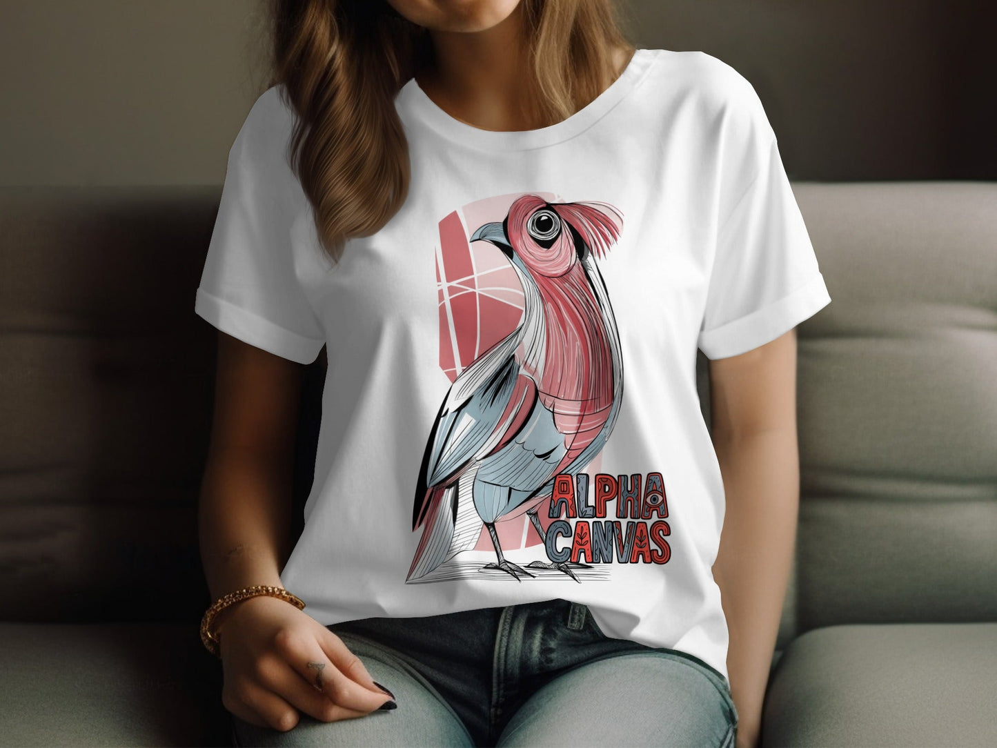 RMA APPAREL Artistic Cockatoo Wildlife Illustration T-Shirt - DFTW - White T-Shirt - RMA APPAREL - Roclla Media Apparel Store