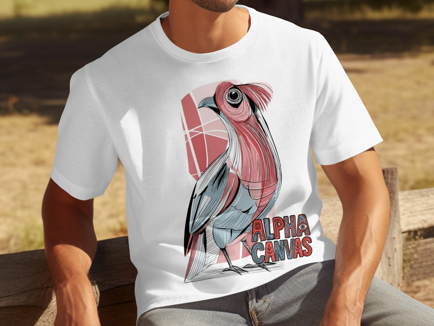 RMA APPAREL Artistic Cockatoo Wildlife Illustration T-Shirt - DFTW - White T-Shirt - RMA APPAREL - Roclla Media Apparel Store