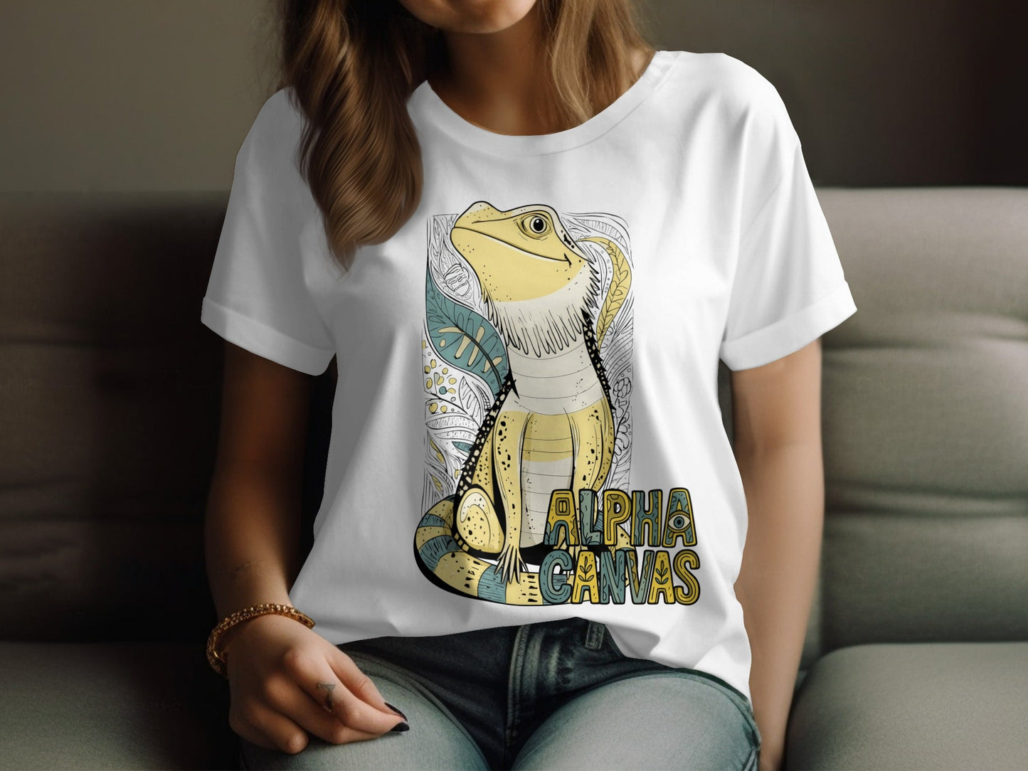 RMA APPAREL Bearded Dragon Graphic Unisex T-Shirt Sizes S - 5XL - DFTW - White T-Shirt - RMA APPAREL - Roclla Media Apparel Store