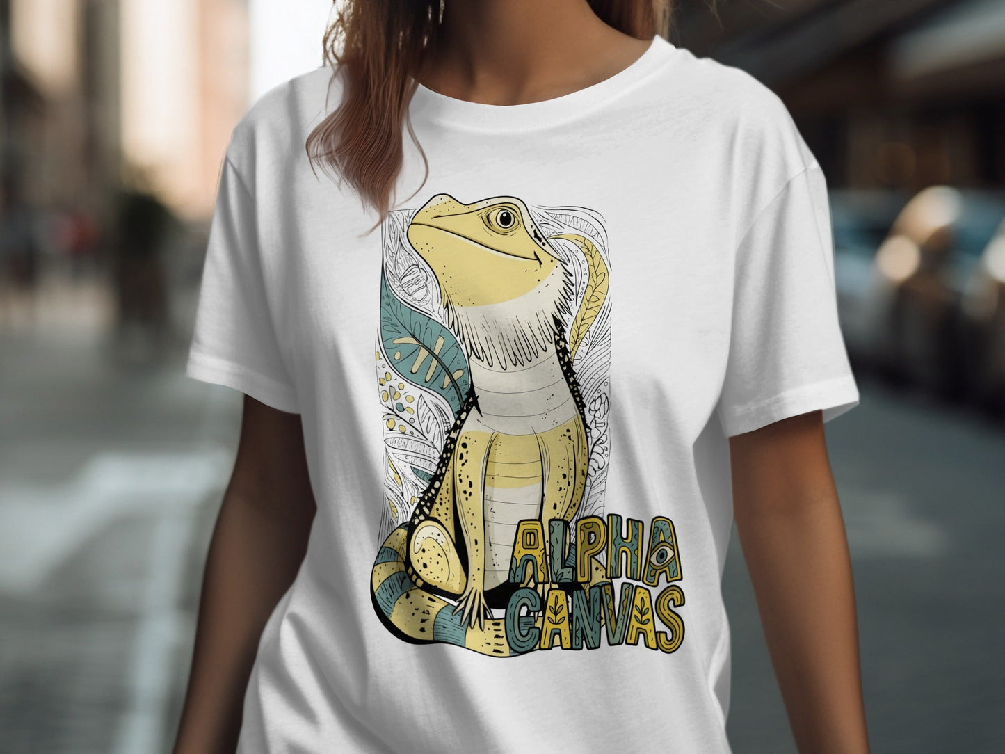 RMA APPAREL Bearded Dragon Graphic Unisex T-Shirt Sizes S - 5XL - DFTW - White T-Shirt - RMA APPAREL - Roclla Media Apparel Store