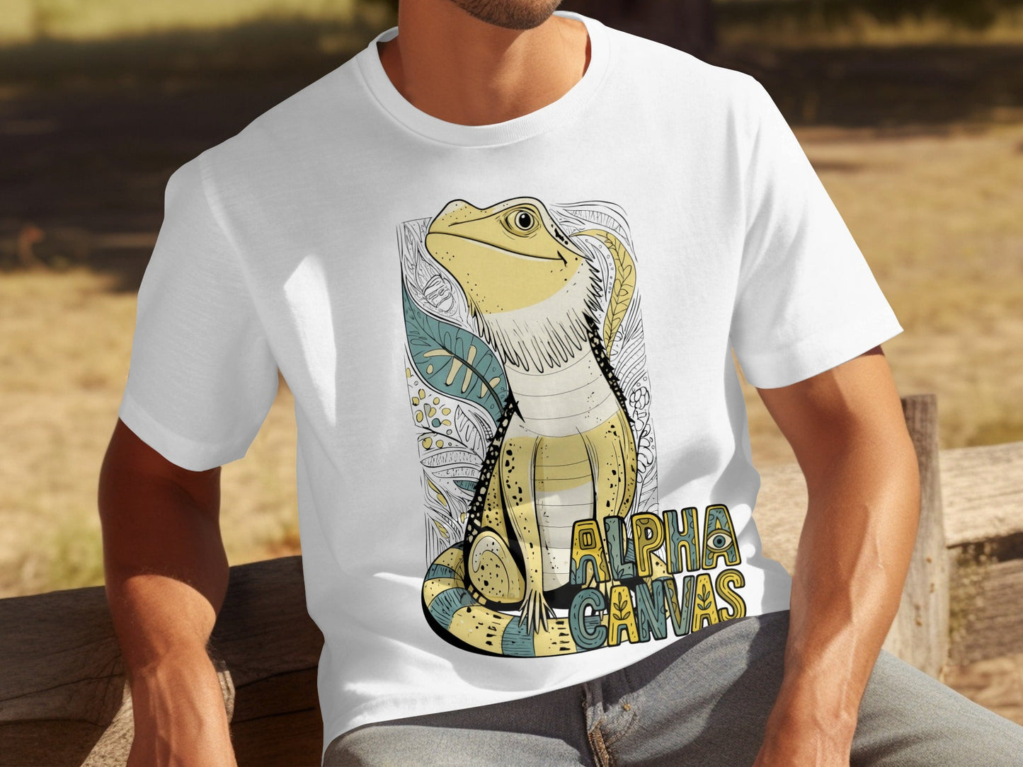 RMA APPAREL Bearded Dragon Graphic Unisex T-Shirt Sizes S - 5XL - DFTW - White T-Shirt - RMA APPAREL - Roclla Media Apparel Store