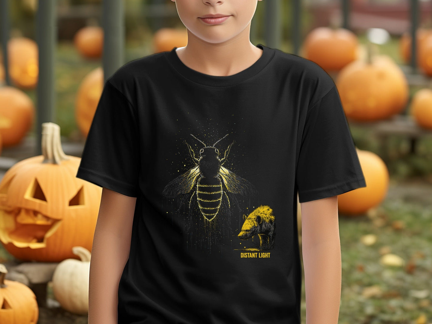 RMA APPAREL Bee illustration Wildlife Graphic Unisex T-Shirt - Distant Light White T-Shirts - RMA APPAREL - Roclla Media Apparel Store