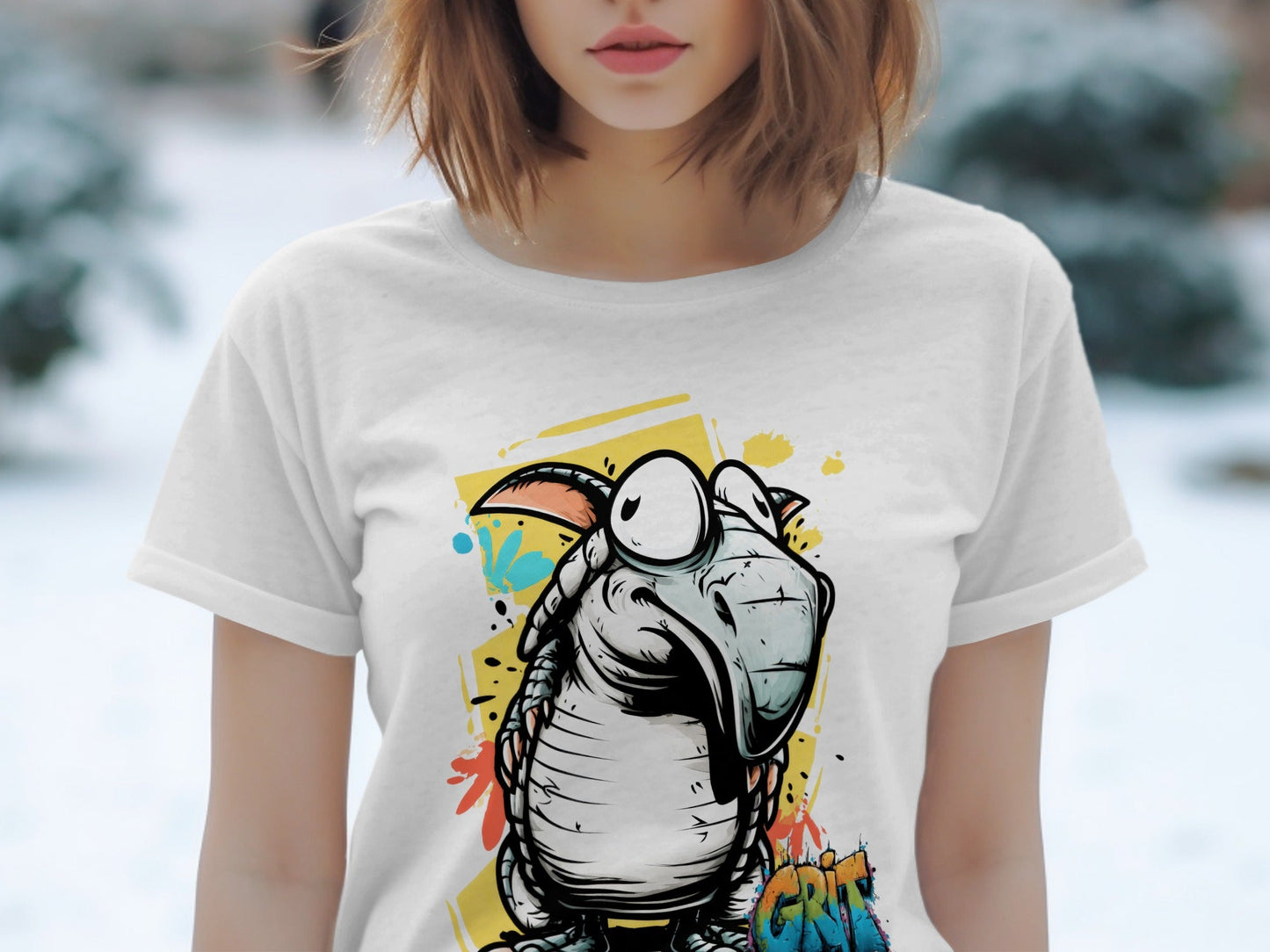 RMA APPAREL Cartoon Wildlife Animal Unisex T-Shirt Sizes - Grit & Growl White T-Shirts - RMA APPAREL - Roclla Media Apparel Store