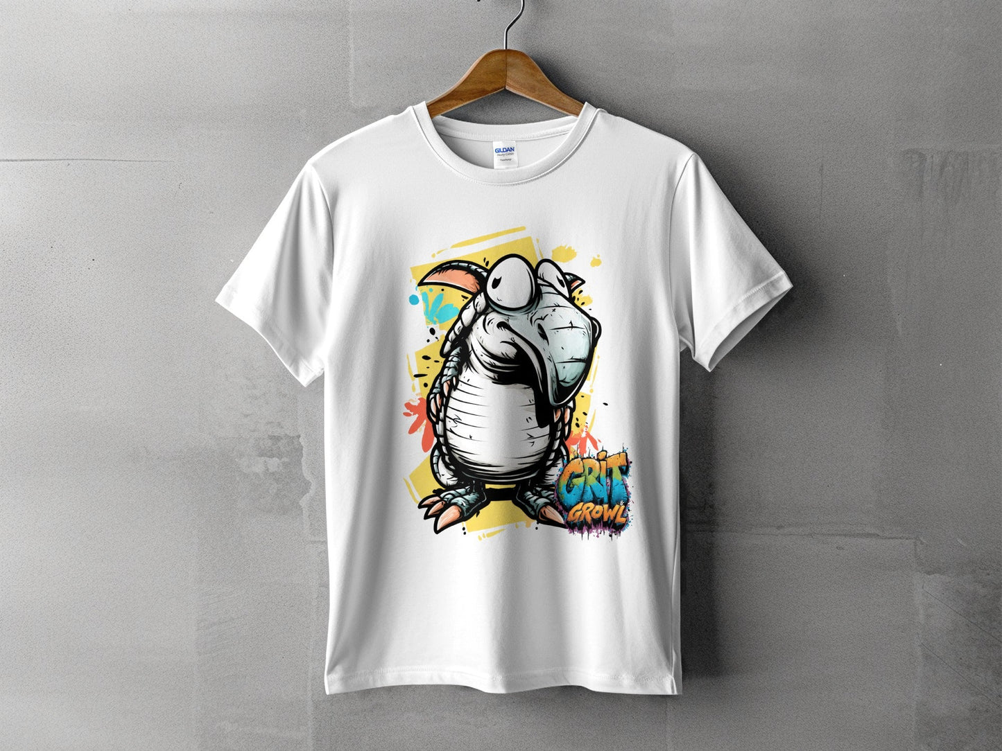 RMA APPAREL Cartoon Wildlife Animal Unisex T-Shirt Sizes - Grit & Growl White T-Shirts - RMA APPAREL - Roclla Media Apparel Store