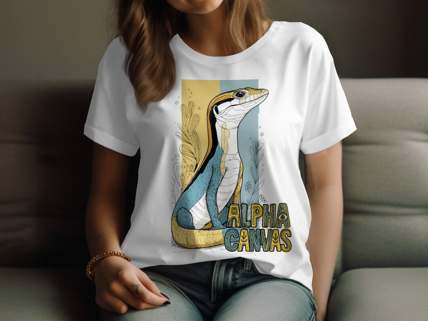 RMA APPAREL Colorful Skink Wildlife Unisex T-Shirt Sizes S - 5XL - DFTW - White T-Shirt - RMA APPAREL - Roclla Media Apparel Store