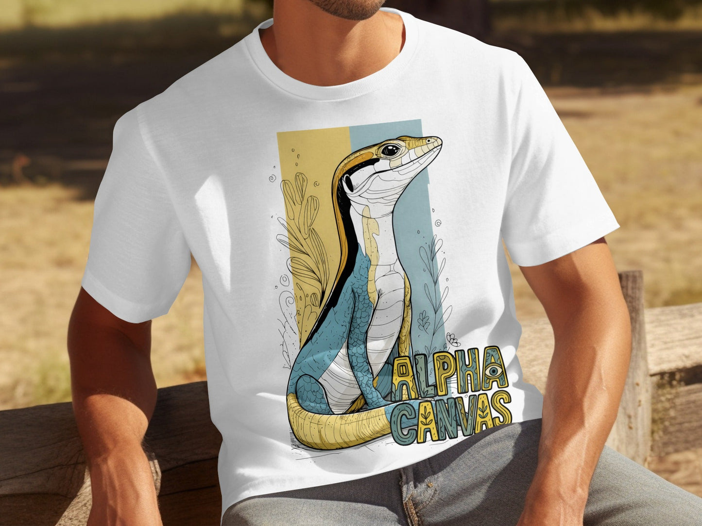 RMA APPAREL Colorful Skink Wildlife Unisex T-Shirt Sizes S - 5XL - DFTW - White T-Shirt - RMA APPAREL - Roclla Media Apparel Store