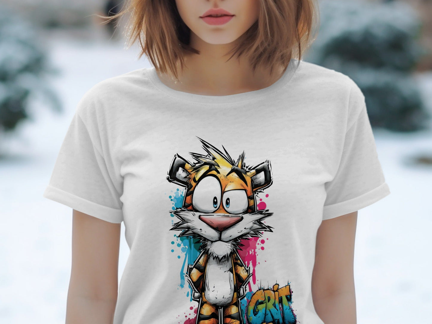 RMA APPAREL Colourful Tiger Unisex T-Shirt Sizes S to 5XL T-Shirt - Grit & Growl White T-Shirts - RMA APPAREL - Roclla Media Apparel Store