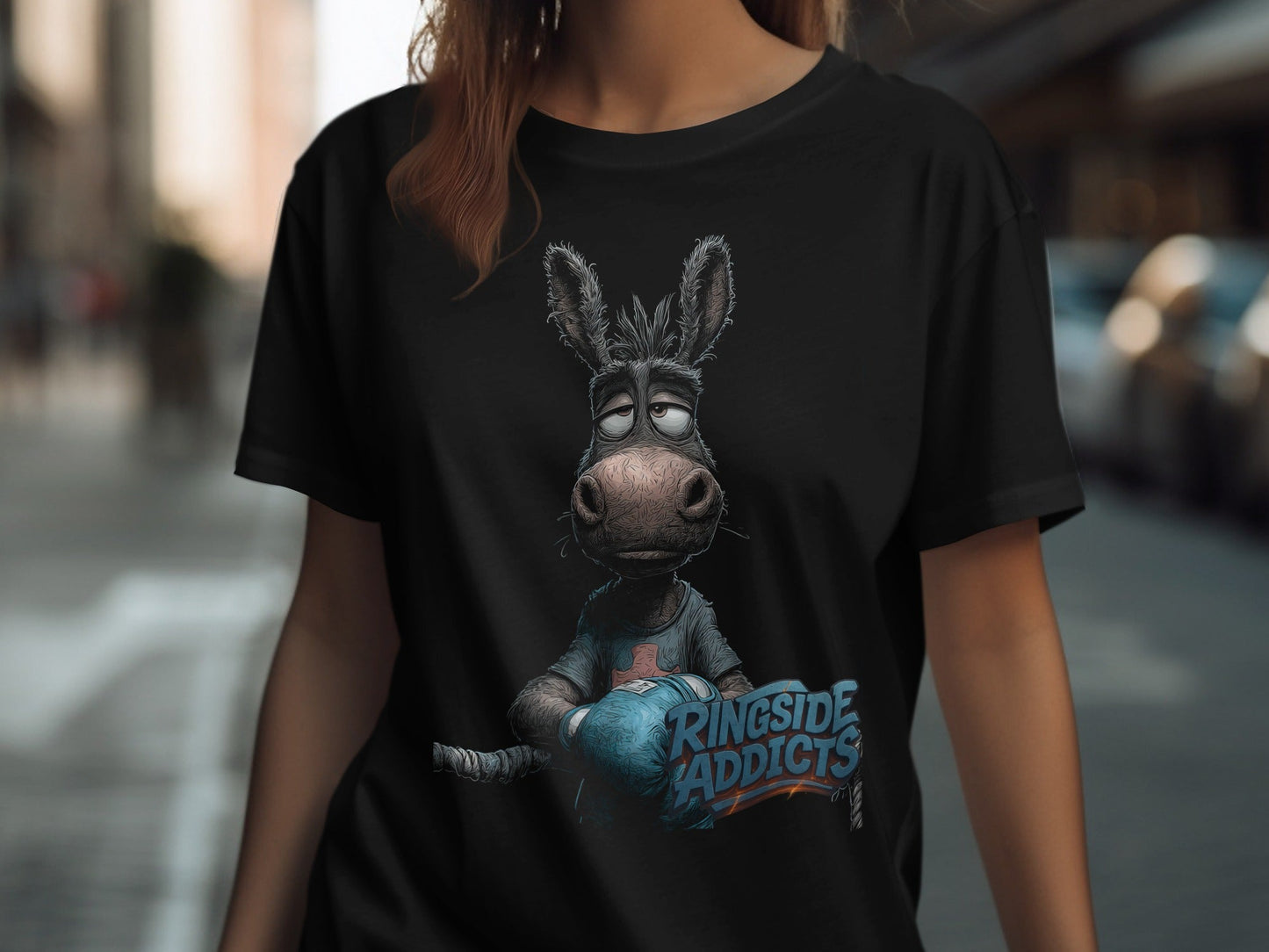 RMA APPAREL Donkey Boxer Wildlife Animal T-Shirt Sizes S - 5XL T-Shirt - Ringside Addicts White T-Shirt - RMA APPAREL - Roclla Media Apparel Store