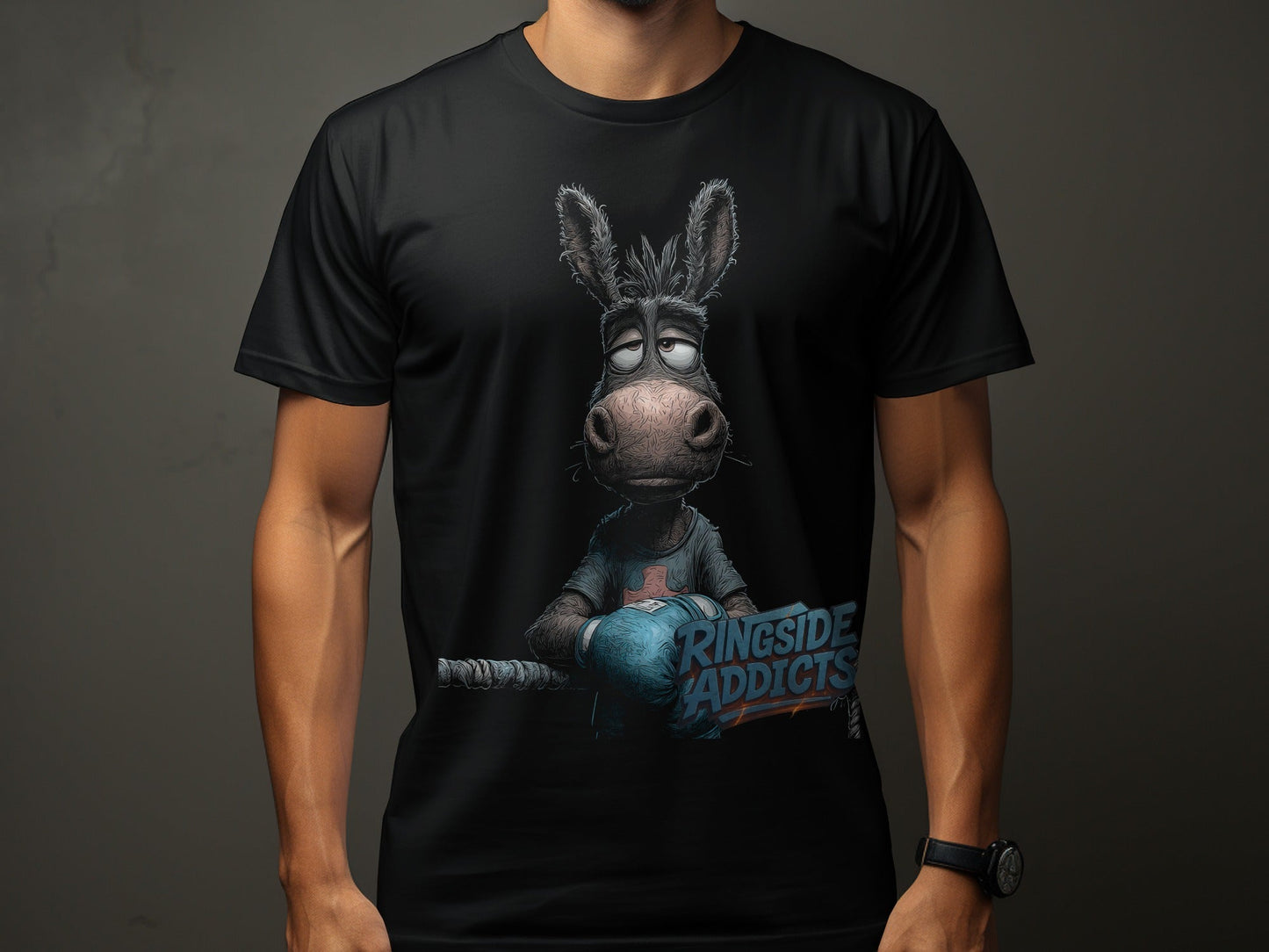 RMA APPAREL Donkey Boxer Wildlife Animal T-Shirt Sizes S - 5XL T-Shirt - Ringside Addicts White T-Shirt - RMA APPAREL - Roclla Media Apparel Store