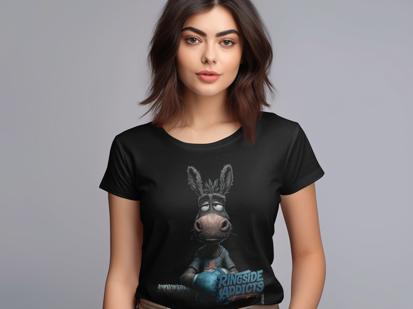 RMA APPAREL Donkey Boxer Wildlife Animal T-Shirt Sizes S - 5XL T-Shirt - Ringside Addicts White T-Shirt - RMA APPAREL - Roclla Media Apparel Store
