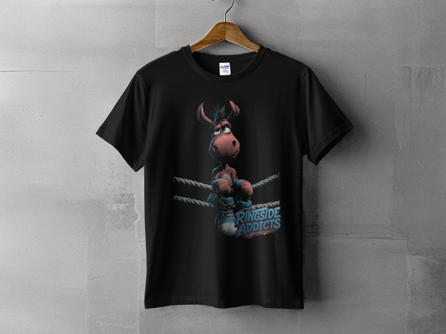 RMA APPAREL Donkey Boxing Ringside Addicts Unisex T-Shirt - Ringside Addicts White T-Shirt - RMA APPAREL - Roclla Media Apparel Store