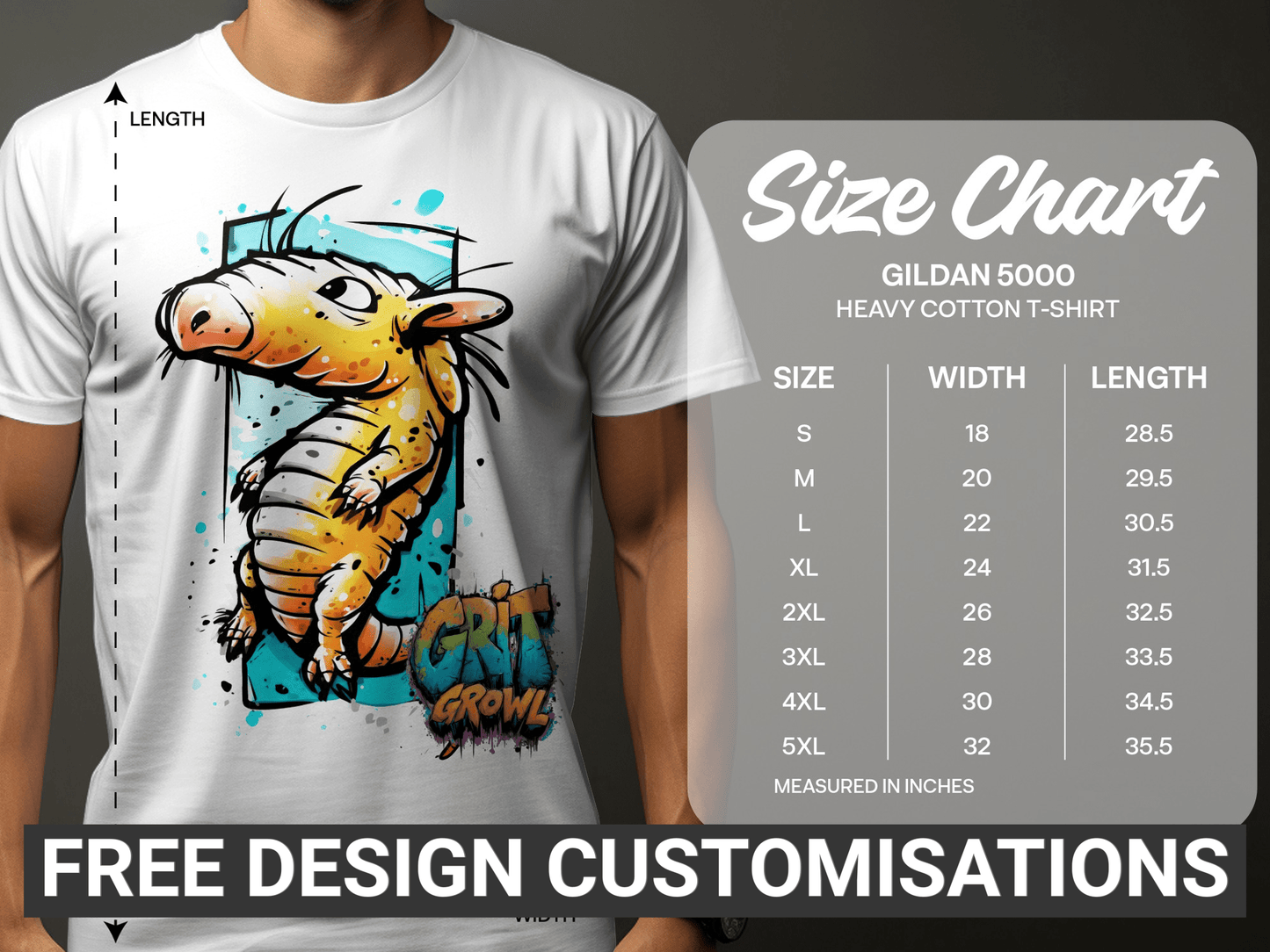 RMA APPAREL Fantasy Dragon Graphic Mens T-Shirt Sizes S 5XL T-Shirt - Grit & Growl White T-Shirts - RMA APPAREL - Roclla Media Apparel Store