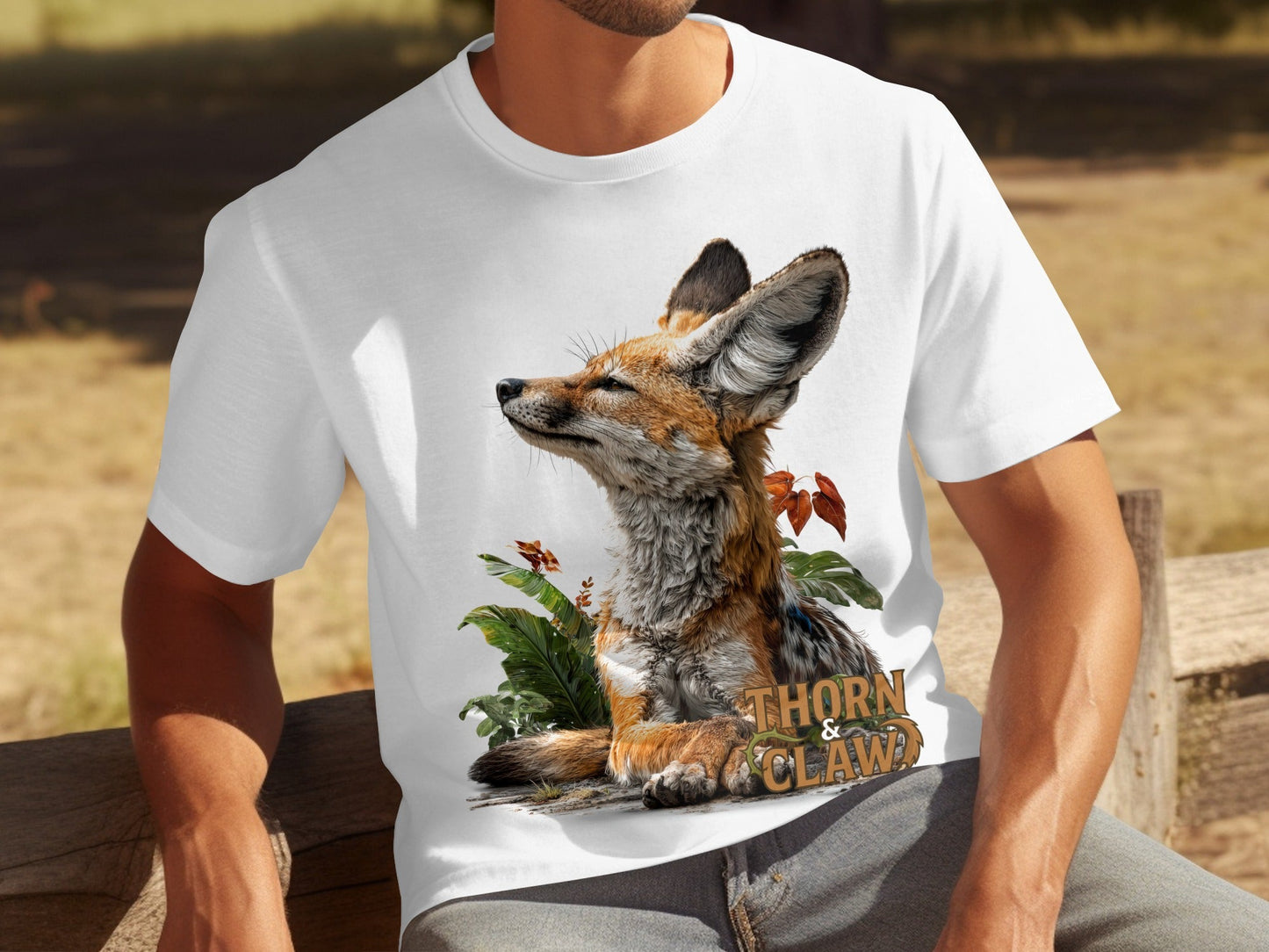 RMA APPAREL Fennec Fox Wildlife Unisex Sizes S to 5XL T-Shirt - Thorn & Claw White T-Shirts - RMA APPAREL - Roclla Media Apparel Store