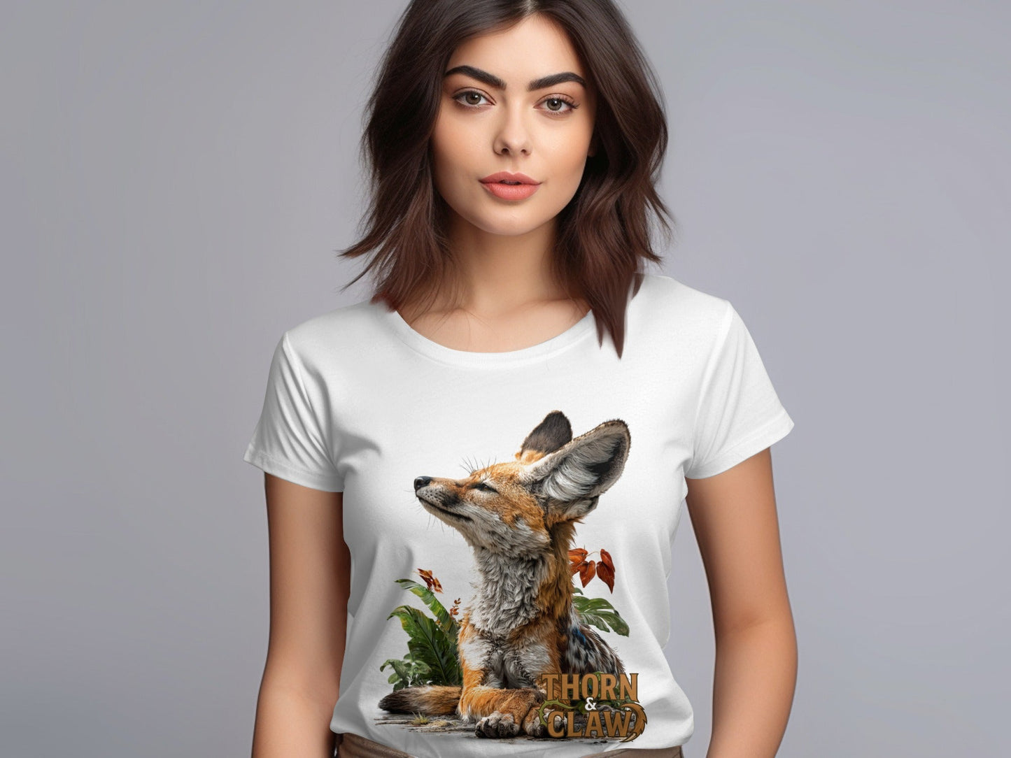 RMA APPAREL Fennec Fox Wildlife Unisex Sizes S to 5XL T-Shirt - Thorn & Claw White T-Shirts - RMA APPAREL - Roclla Media Apparel Store