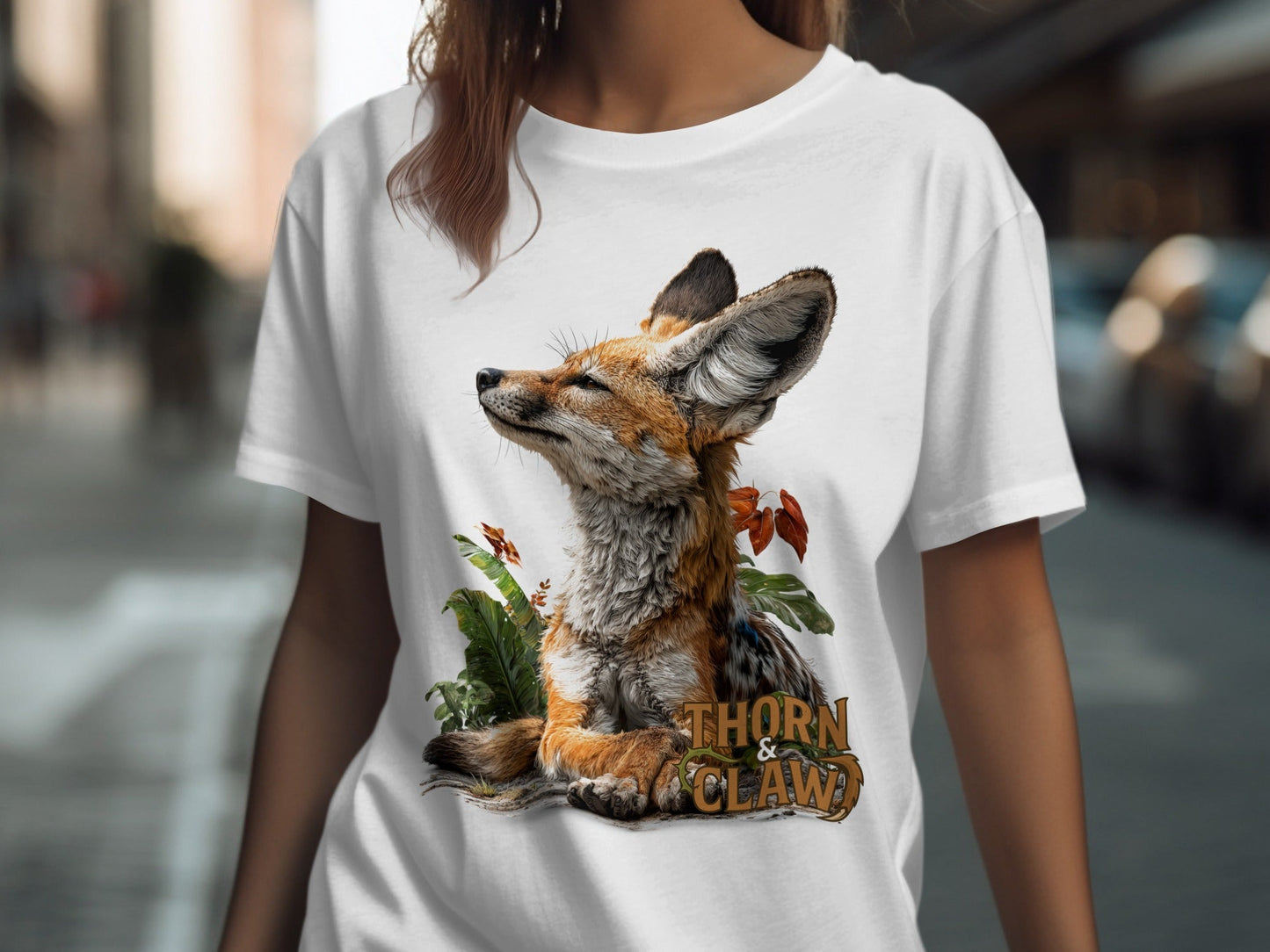 RMA APPAREL Fennec Fox Wildlife Unisex Sizes S to 5XL T-Shirt - Thorn & Claw White T-Shirts - RMA APPAREL - Roclla Media Apparel Store