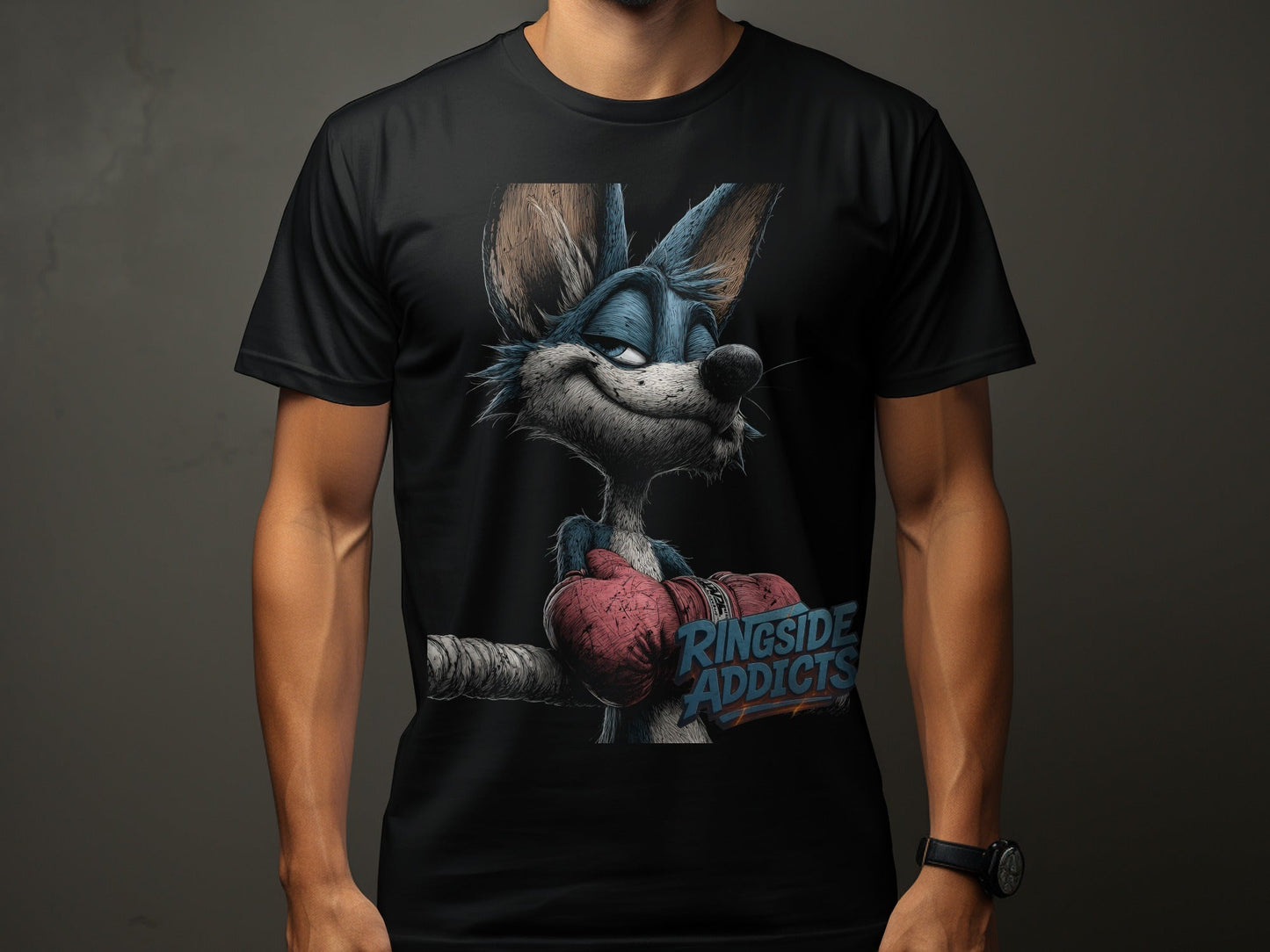 RMA APPAREL Fox Boxing with Ringside Addicts Unisex T-Shirt - Ringside Addicts White T-Shirt - RMA APPAREL - Roclla Media Apparel Store