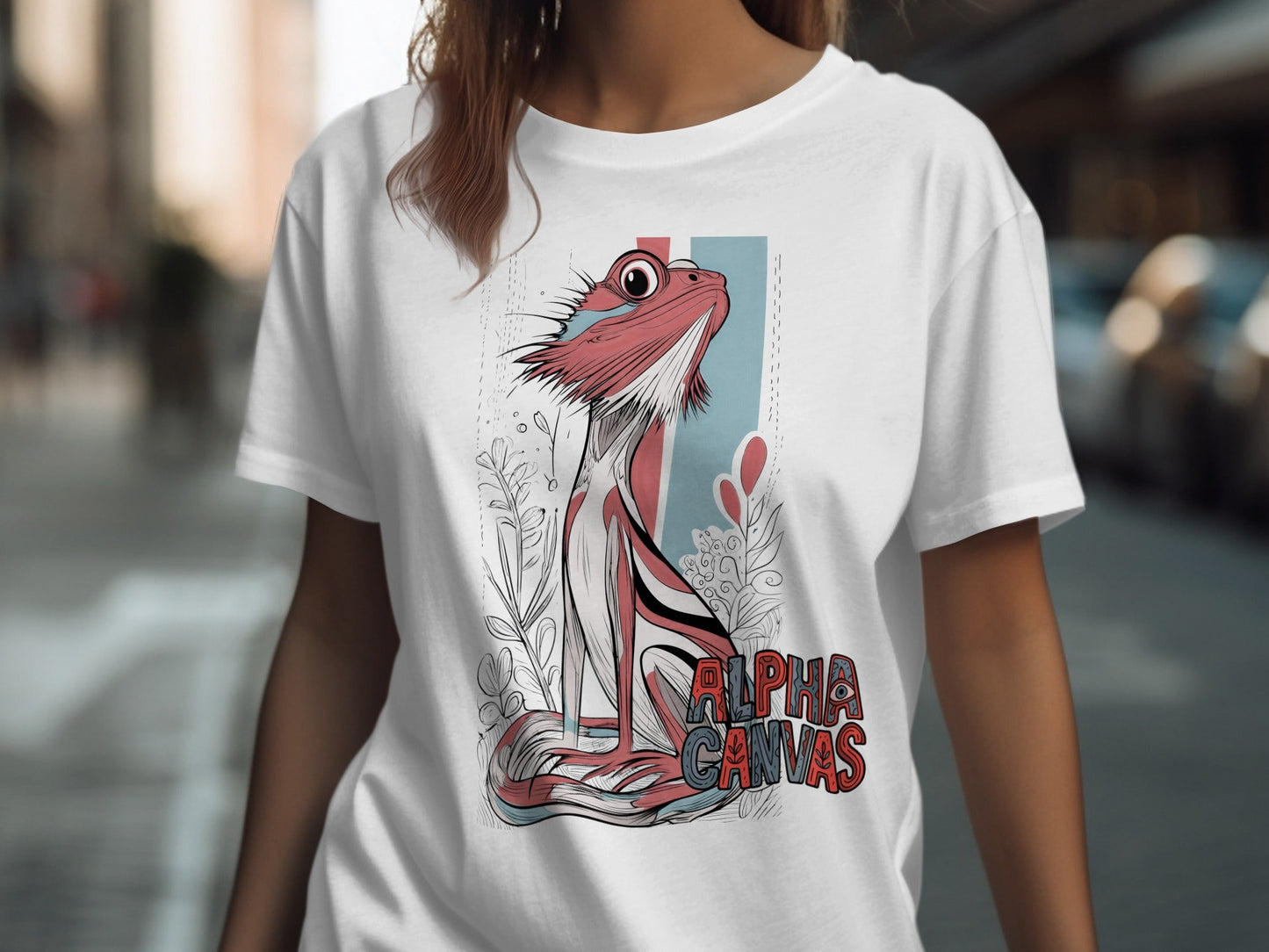 RMA APPAREL Frilled Neck Lizard Wildlife Animal T-Shirt Sizes - DFTW - White T-Shirt - RMA APPAREL - Roclla Media Apparel Store