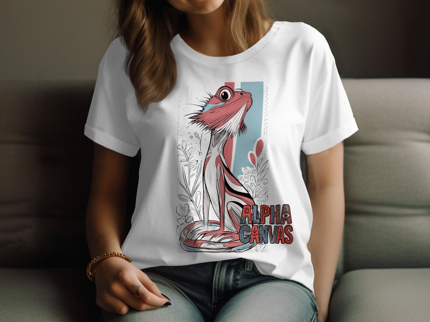 RMA APPAREL Frilled Neck Lizard Wildlife Animal T-Shirt Sizes - DFTW - White T-Shirt - RMA APPAREL - Roclla Media Apparel Store