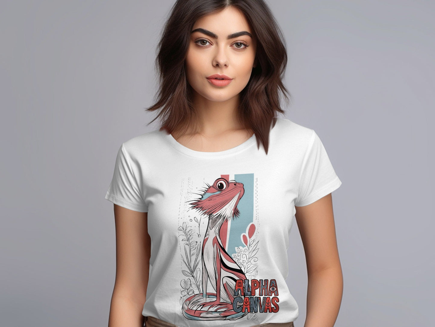 RMA APPAREL Frilled Neck Lizard Wildlife Animal T-Shirt Sizes - DFTW - White T-Shirt - RMA APPAREL - Roclla Media Apparel Store
