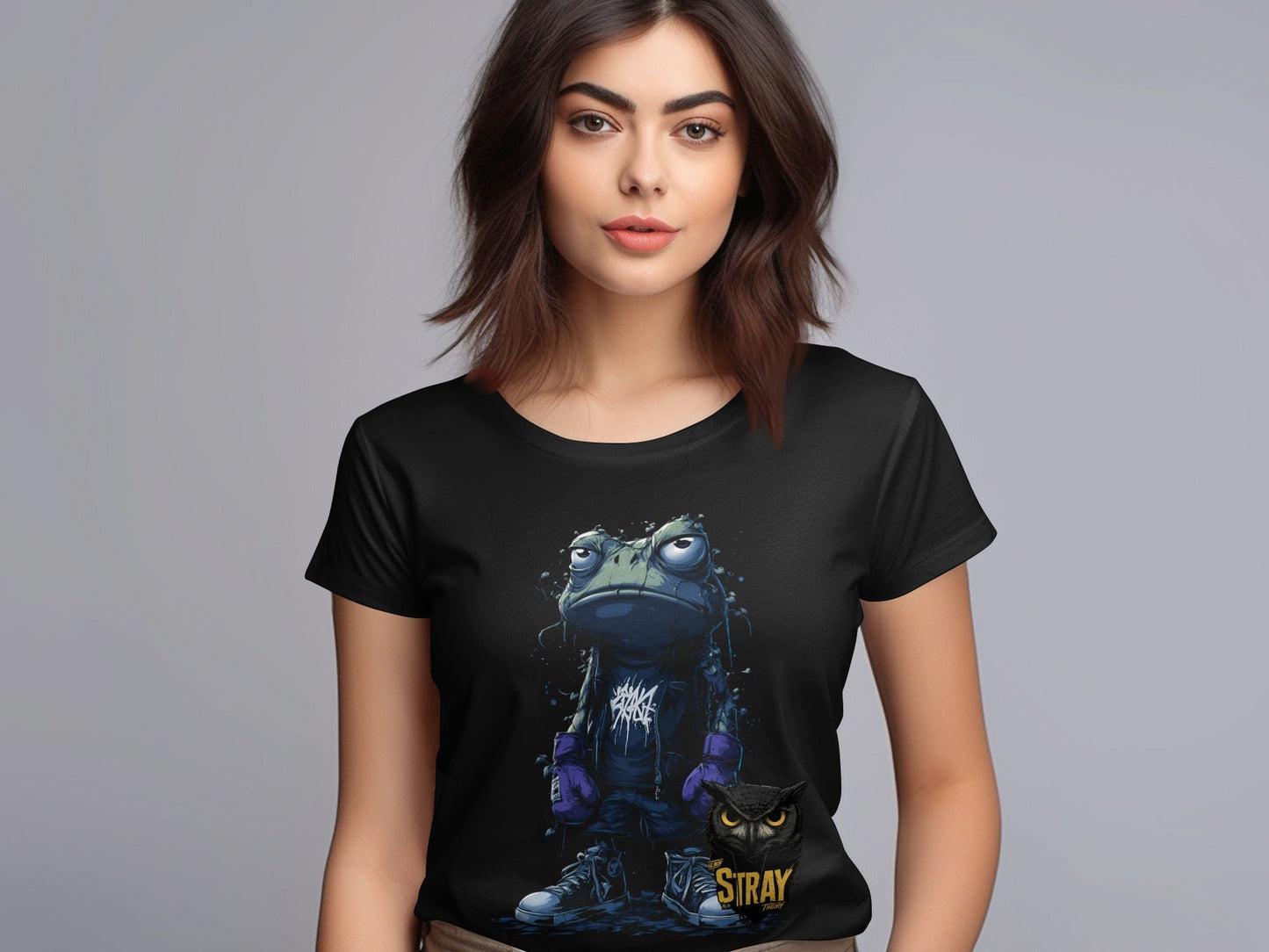 RMA APPAREL Frog Boxer Graphic Unisex Sizes S - 5XL T-Shirt - Stray Theory White T-Shirts - RMA APPAREL - Roclla Media Apparel Store