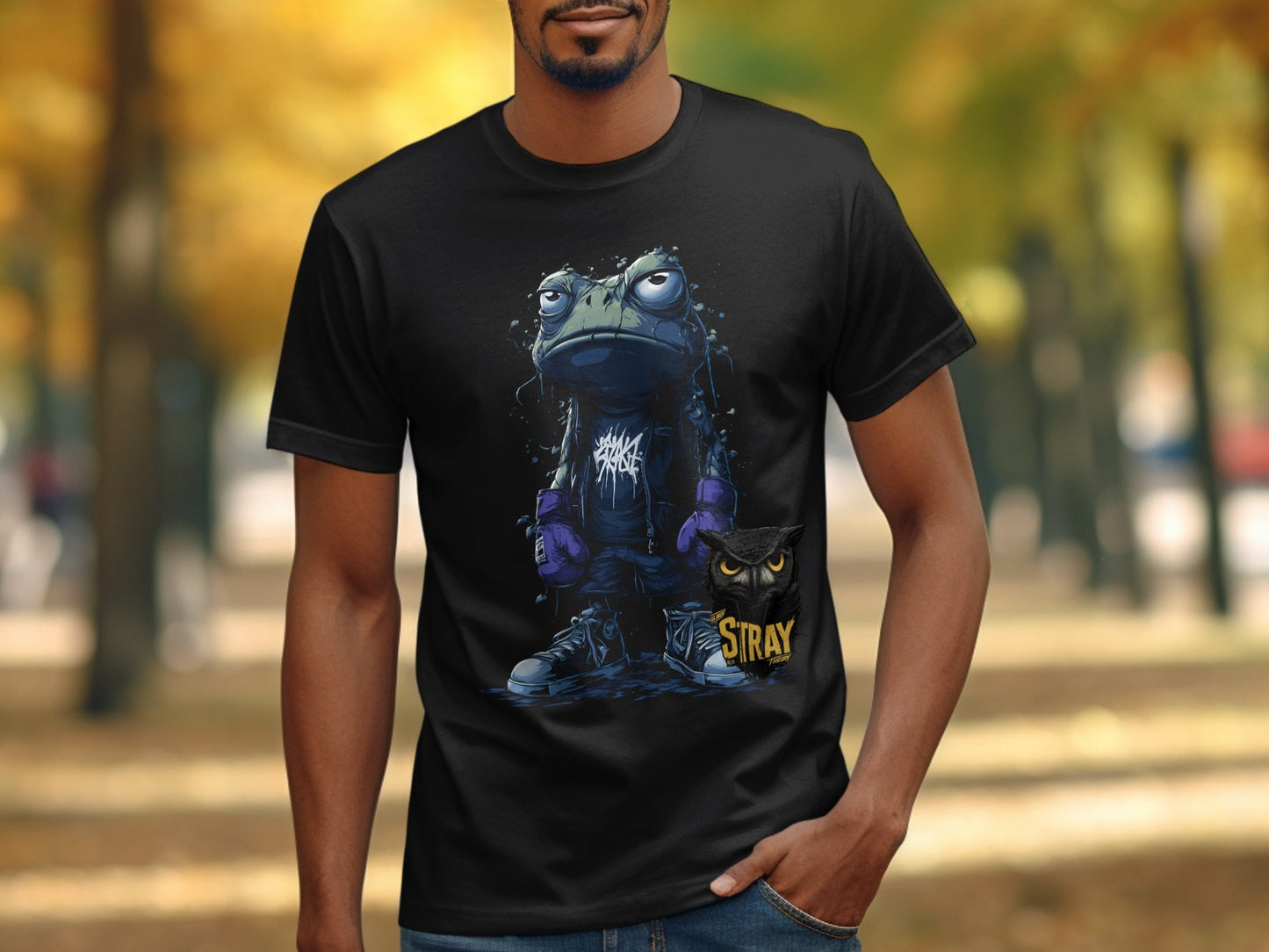 RMA APPAREL Frog Boxer Graphic Unisex Sizes S - 5XL T-Shirt - Stray Theory White T-Shirts - RMA APPAREL - Roclla Media Apparel Store