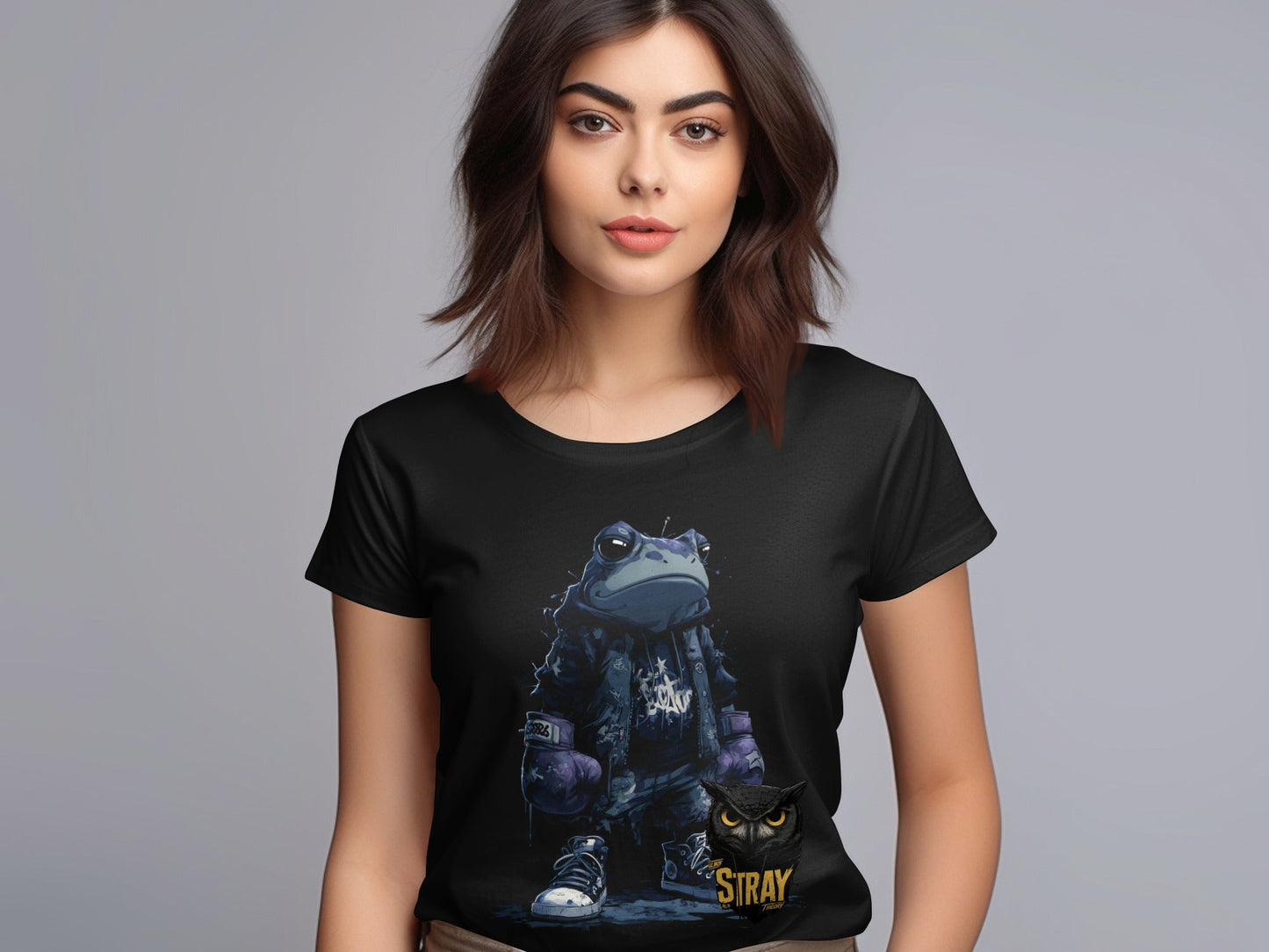 RMA APPAREL Frog Boxer Urban Art Unisex T-Shirt Sizes S to 5XL T-Shirt - Stray Theory White T-Shirts - RMA APPAREL - Roclla Media Apparel Store