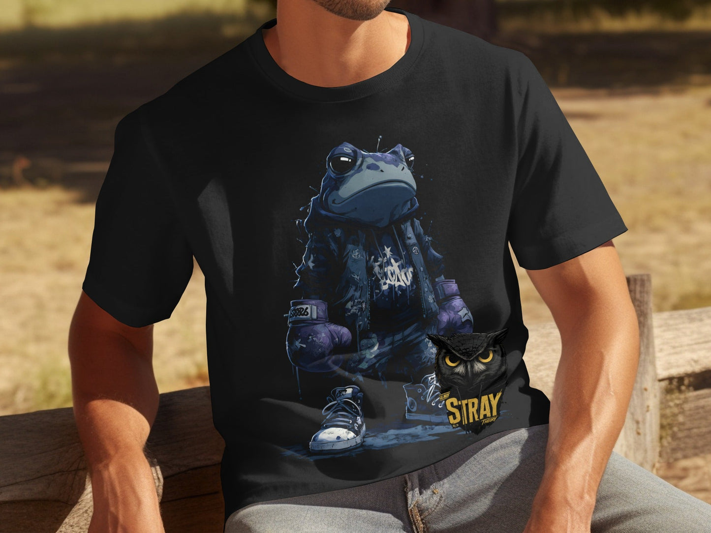 RMA APPAREL Frog Boxer Urban Art Unisex T-Shirt Sizes S to 5XL T-Shirt - Stray Theory White T-Shirts - RMA APPAREL - Roclla Media Apparel Store
