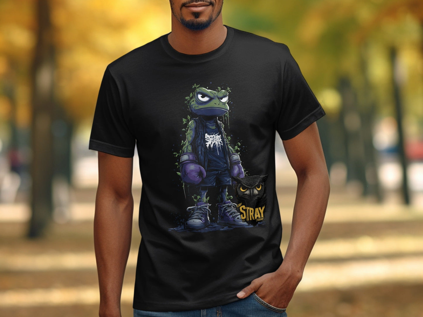 RMA APPAREL Frog Boxer Wildlife Streetwear Unisex T-Shirt - Stray Theory White T-Shirts - RMA APPAREL - Roclla Media Apparel Store