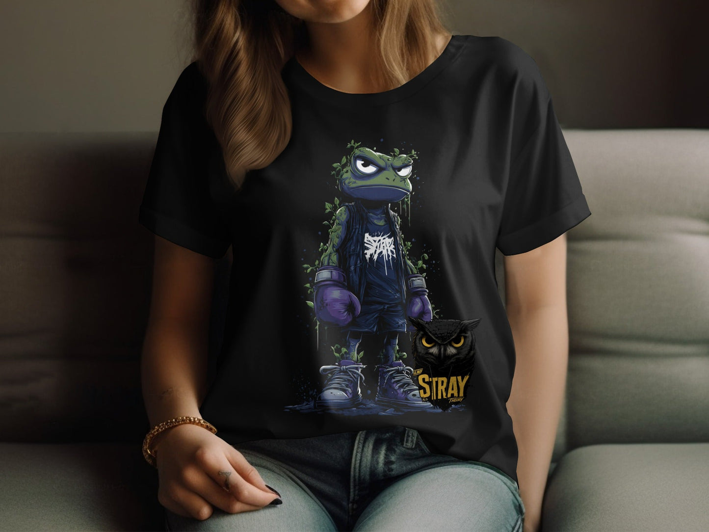 RMA APPAREL Frog Boxer Wildlife Streetwear Unisex T-Shirt - Stray Theory White T-Shirts - RMA APPAREL - Roclla Media Apparel Store