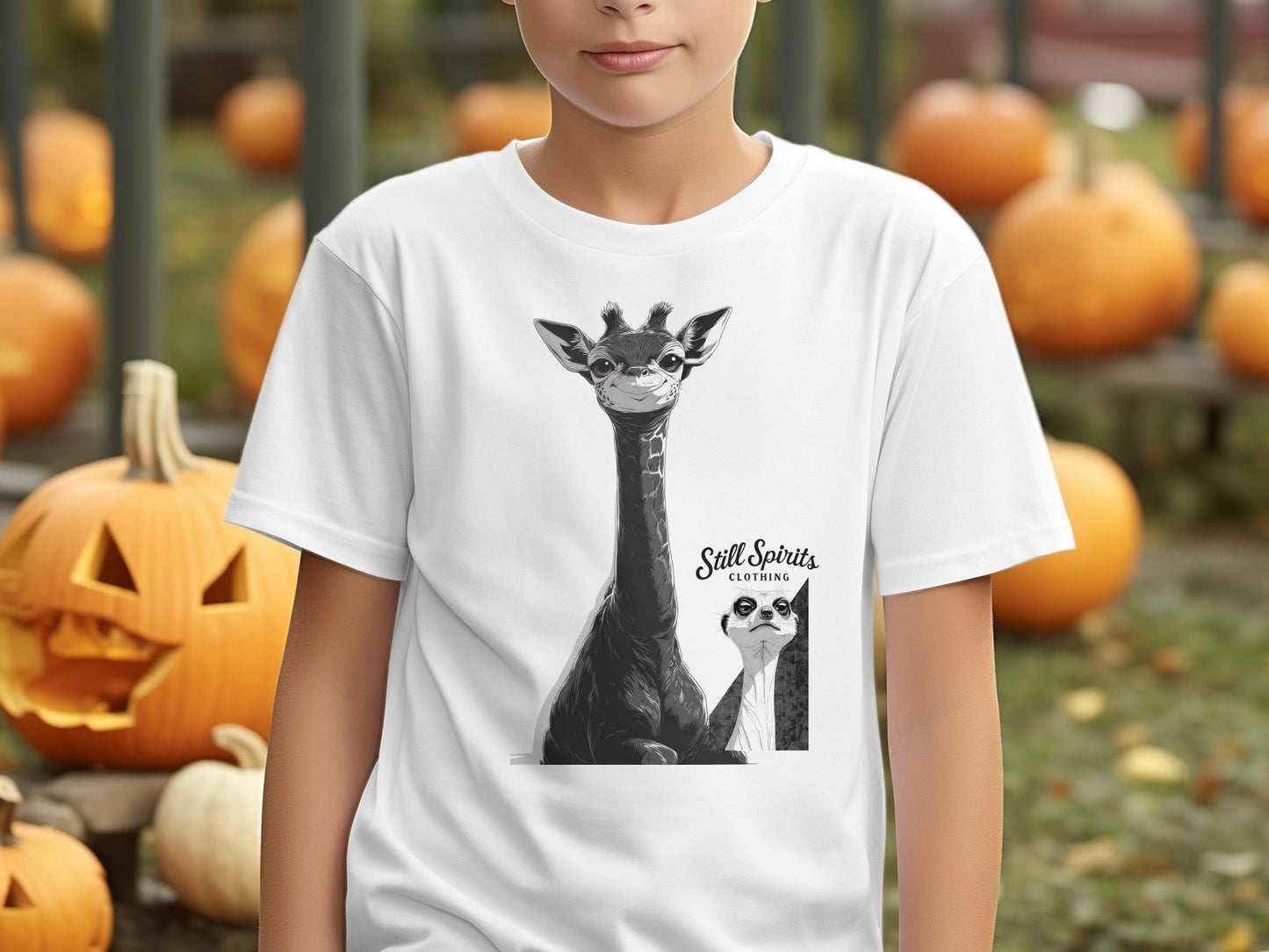 RMA APPAREL Giraffe Meerkat Unisex T-Shirt Sizes S to 5XL T-Shirt - Still Spirits White T-Shirt - RMA APPAREL - Roclla Media Apparel Store