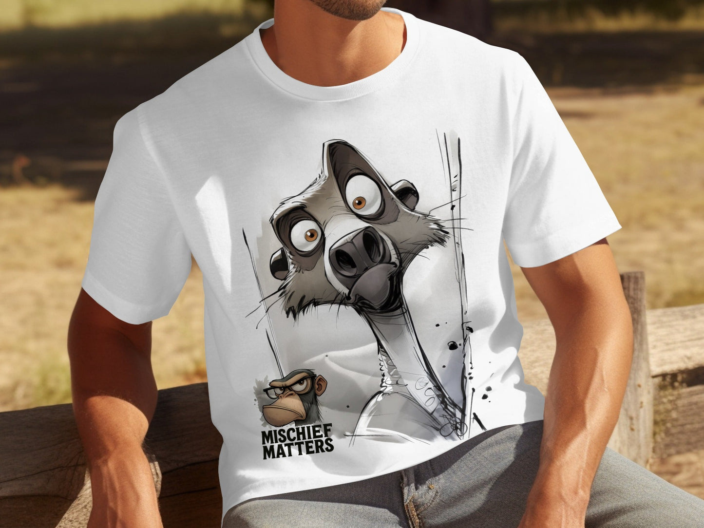 RMA APPAREL Honey Badger T-Shirt, Funny Animal Tee, Unisex Sizes S - 5XL - Mischief Matters White T-shirt - RMA APPAREL - Roclla Media Apparel Store