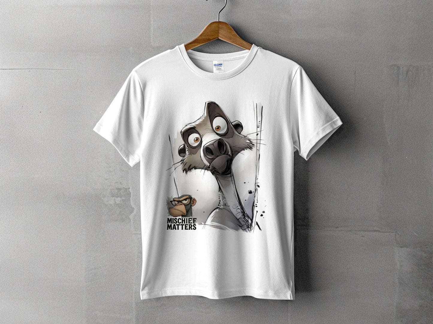 RMA APPAREL Honey Badger T-Shirt, Funny Animal Tee, Unisex Sizes S - 5XL - Mischief Matters White T-shirt - RMA APPAREL - Roclla Media Apparel Store