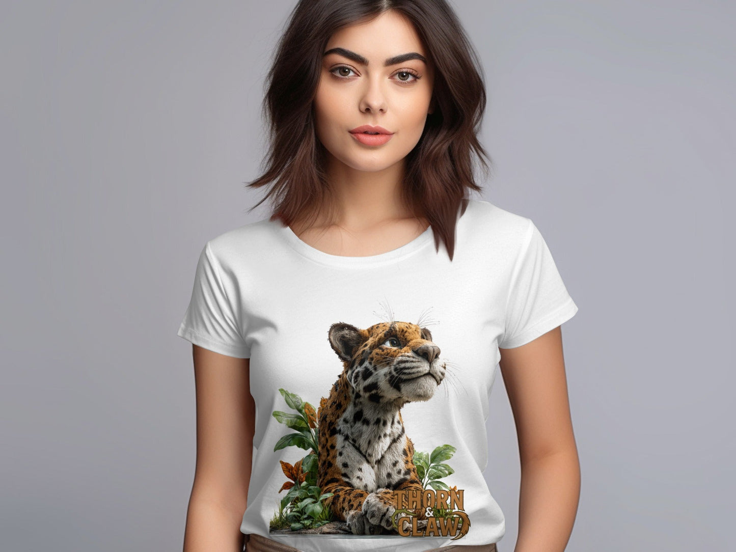 RMA APPAREL Jaguar Wildcat Sizes S - 5XL Unisex T-Shirt - Thorn & Claw White T-Shirts - RMA APPAREL - Roclla Media Apparel Store