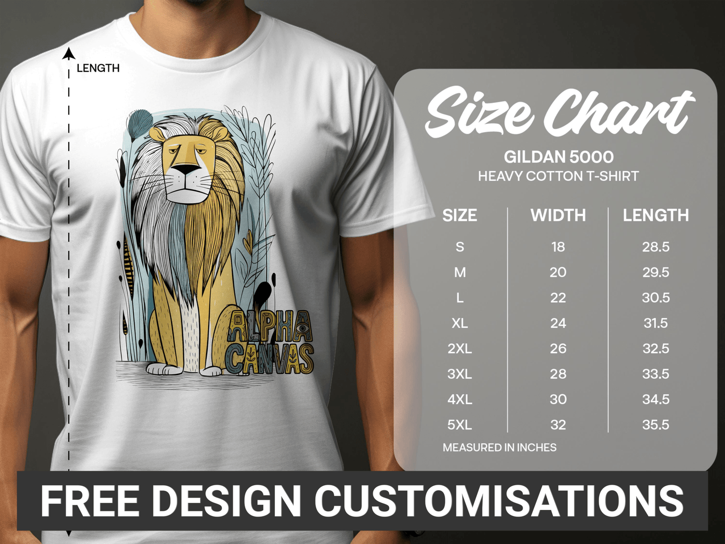 RMA APPAREL Lion Graphic Design Unisex T-Shirt Sizes S to 5XL T-Shirt - DFTW - White T-Shirt - RMA APPAREL - Roclla Media Apparel Store