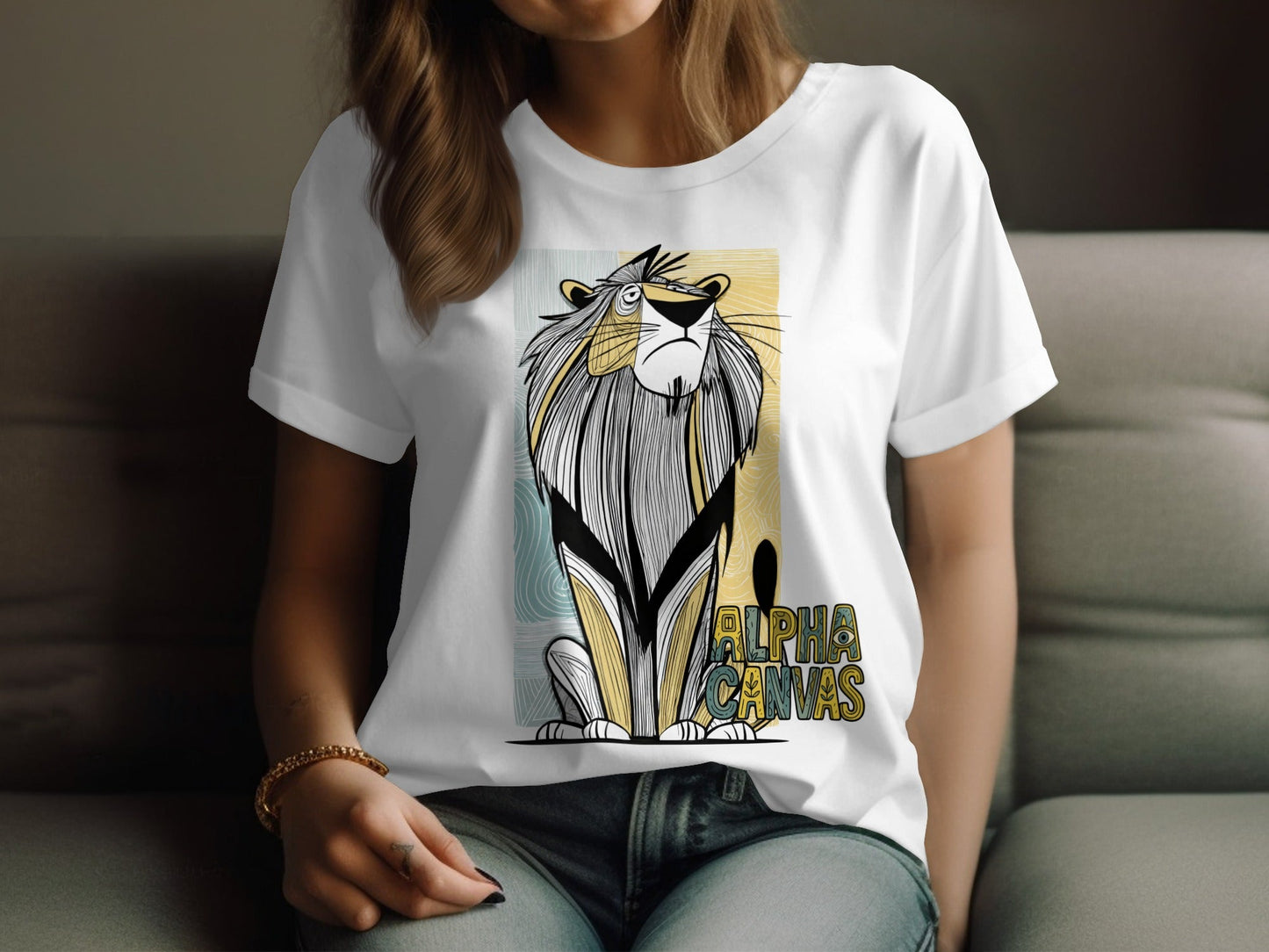 RMA APPAREL Lion Graphic Sizes S to 5XL Wildlife T-Shirt - DFTW - White T-Shirt - RMA APPAREL - Roclla Media Apparel Store