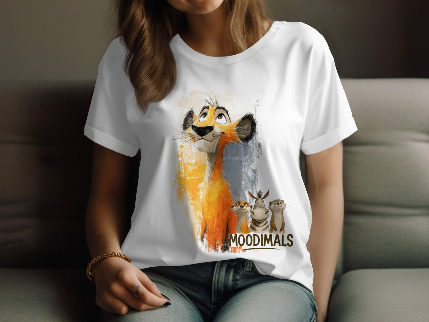 RMA APPAREL Lion T-Shirt, Unisex Wildlife Tee, S - 5XL, Animal Friends - Moodimals Unisex T-Shirt - RMA APPAREL - Roclla Media Apparel Store