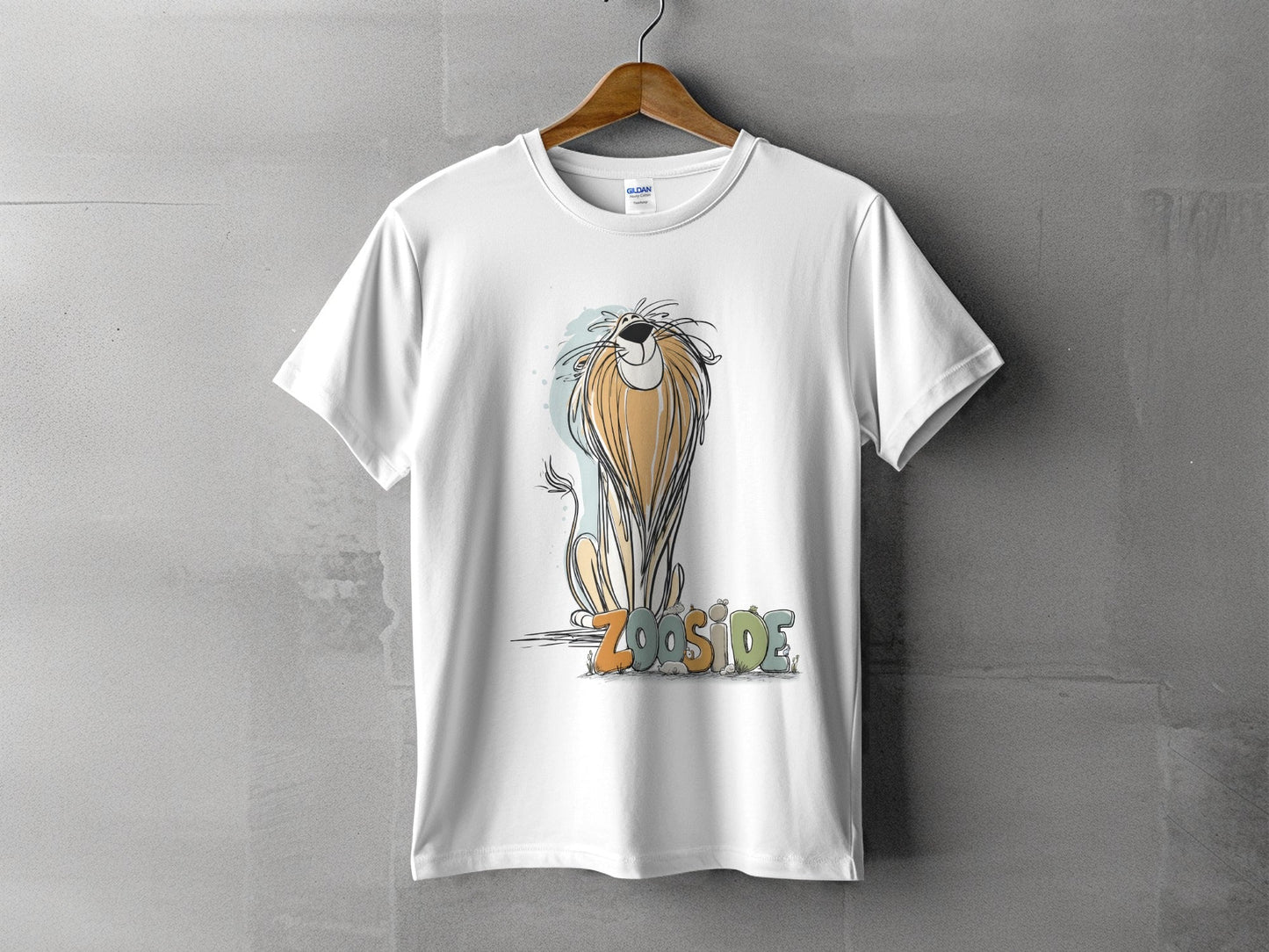 RMA APPAREL Lion Zooside Unisex Sizes S to 5XL Animal T-Shirt - Zooside White T-Shirts - RMA APPAREL - Roclla Media Apparel Store
