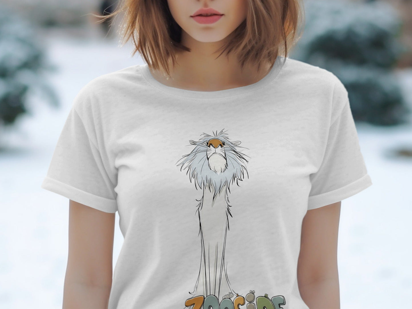 RMA APPAREL Lion Zooside Wildlife Graphic Unisex T-Shirt - Zooside White T-Shirts - RMA APPAREL - Roclla Media Apparel Store