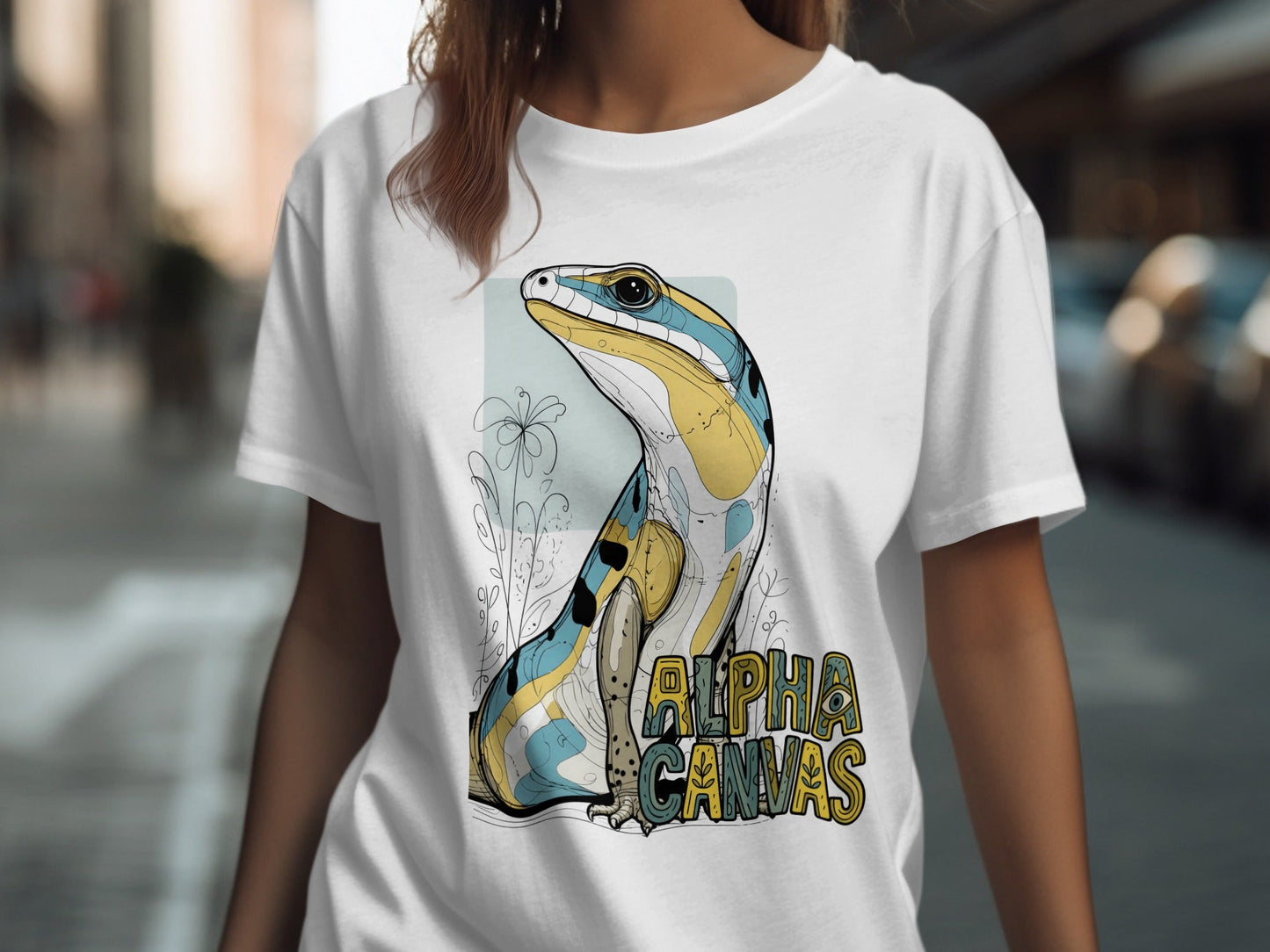 RMA APPAREL Lizard Design Mens Womens Sizes S to 5XL T-Shirt - DFTW - White T-Shirt - RMA APPAREL - Roclla Media Apparel Store