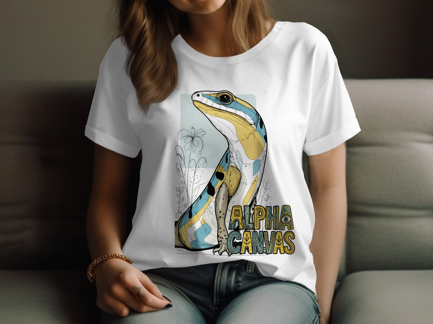 RMA APPAREL Lizard Design Mens Womens Sizes S to 5XL T-Shirt - DFTW - White T-Shirt - RMA APPAREL - Roclla Media Apparel Store