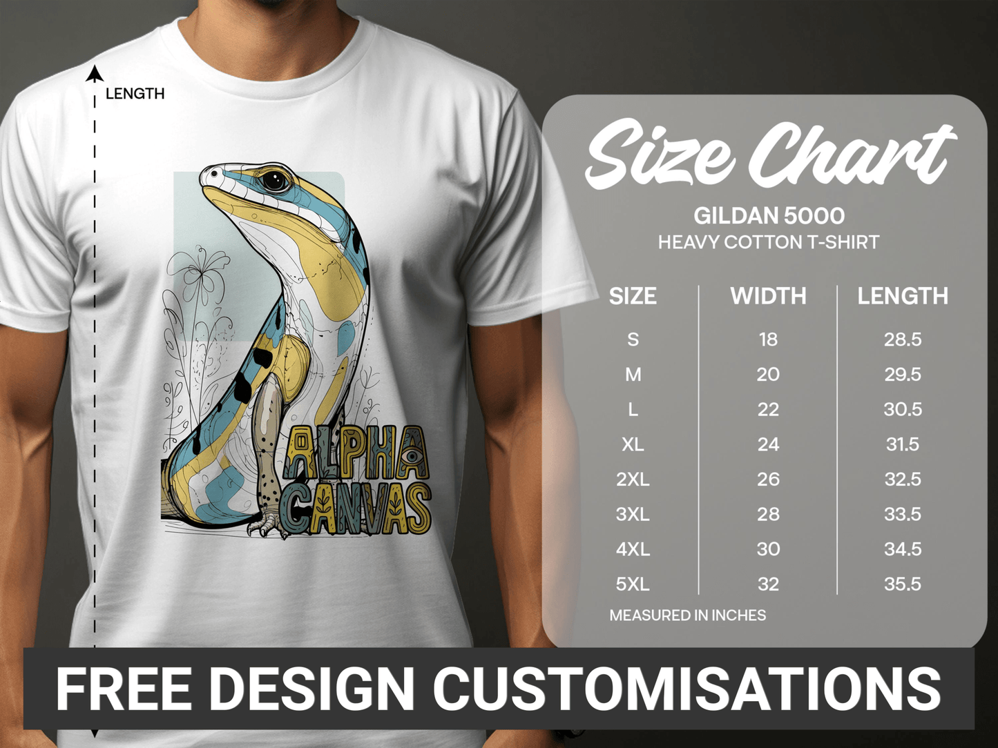 RMA APPAREL Lizard Design Mens Womens Sizes S to 5XL T-Shirt - DFTW - White T-Shirt - RMA APPAREL - Roclla Media Apparel Store