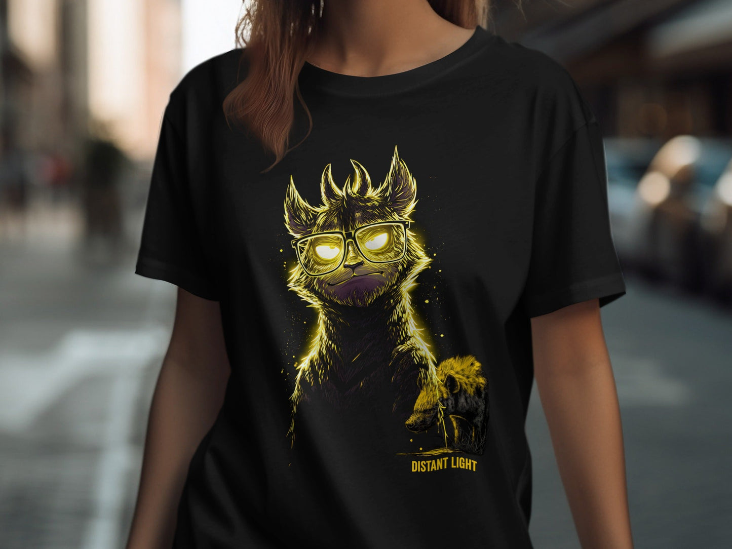 RMA APPAREL Mammal Art illustration With Glasses T-Shirt Sizes S to 5XL - Distant Light White T-Shirts - RMA APPAREL - Roclla Media Apparel Store
