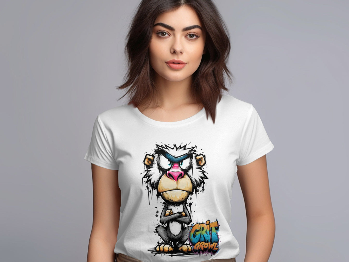 RMA APPAREL Mandrill Colourful Unisex T-Shirt Sizes S to 5XL - Grit & Growl White T-Shirts - RMA APPAREL - Roclla Media Apparel Store