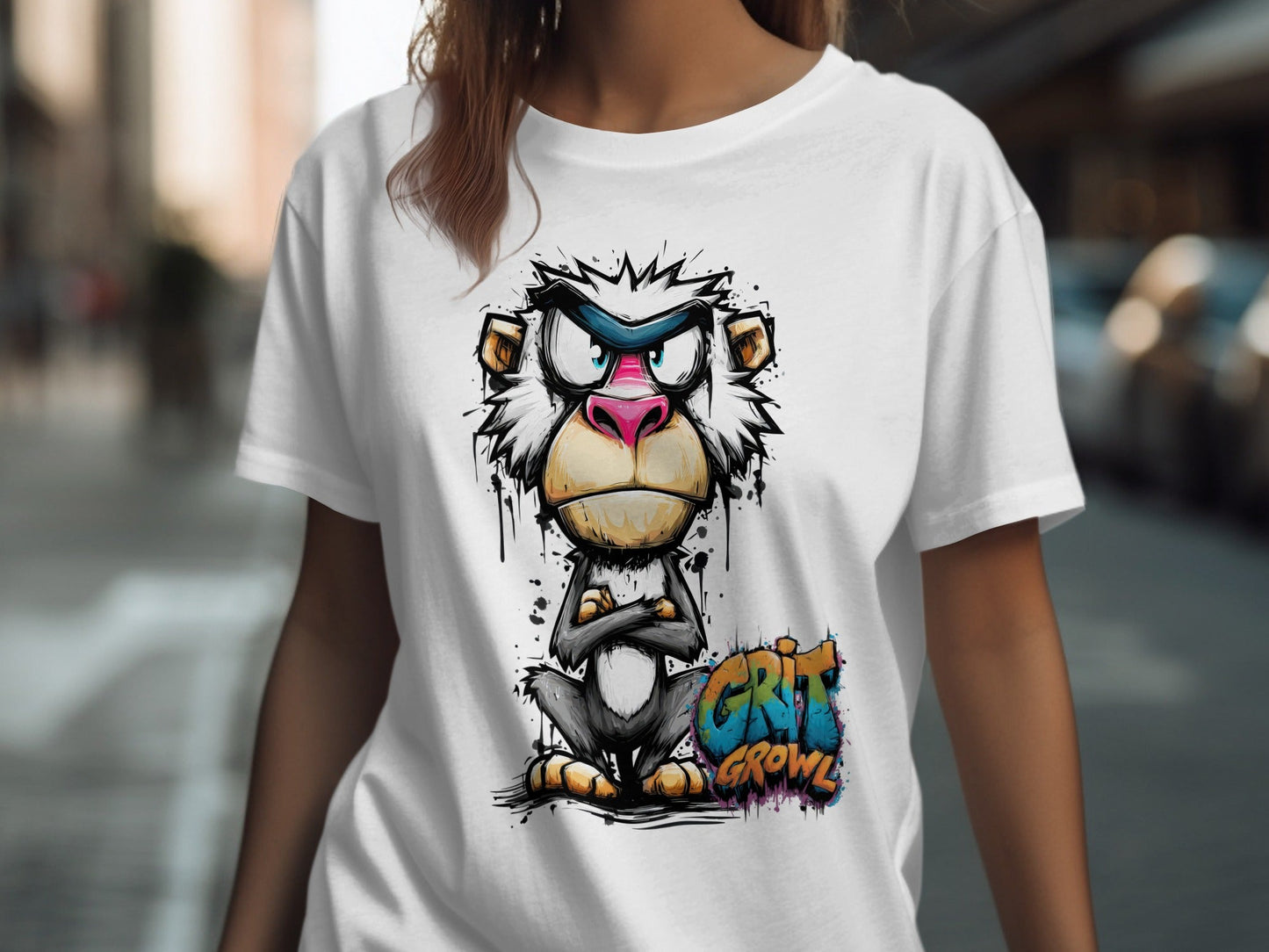 RMA APPAREL Mandrill Colourful Unisex T-Shirt Sizes S to 5XL - Grit & Growl White T-Shirts - RMA APPAREL - Roclla Media Apparel Store