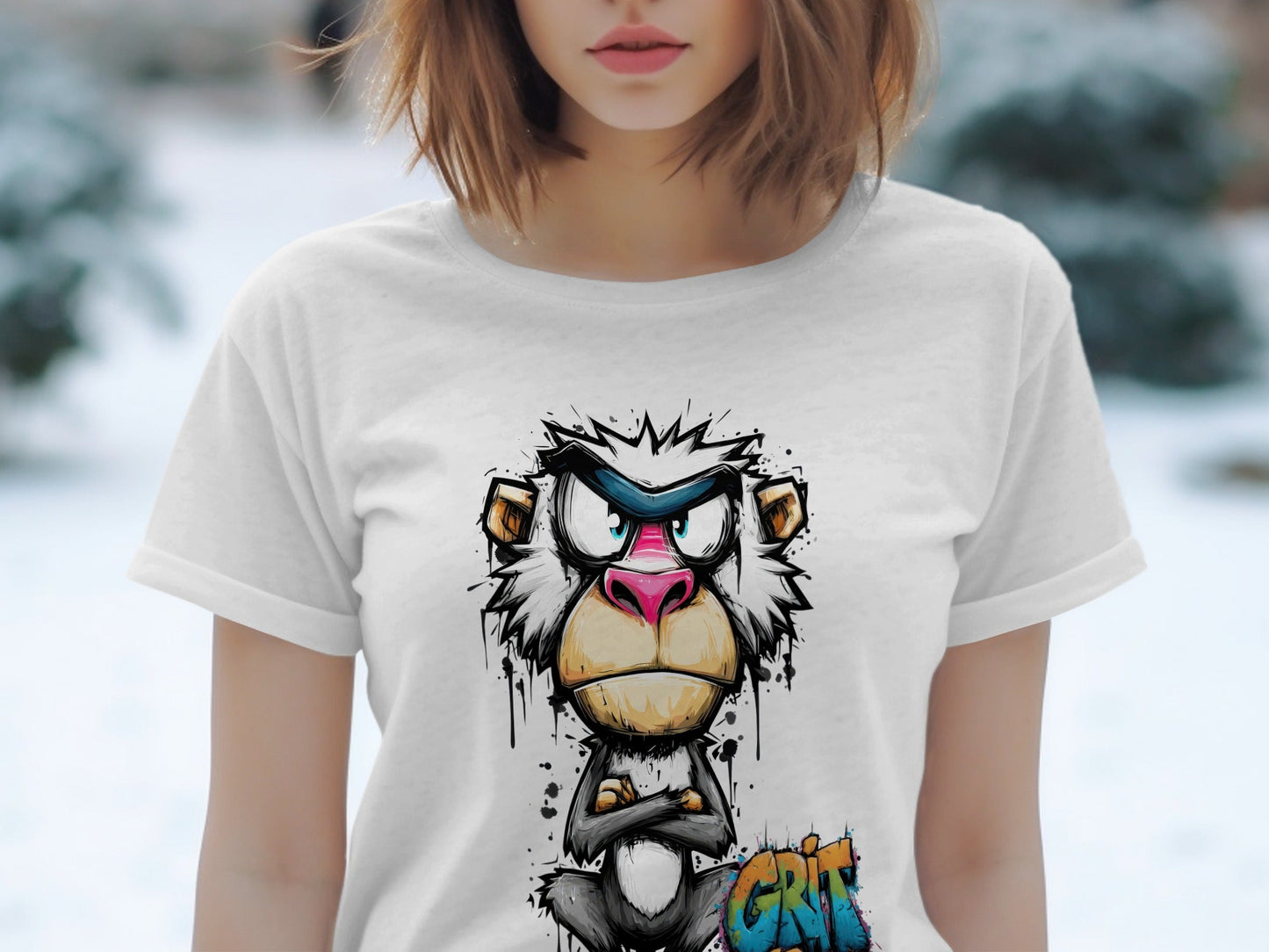 RMA APPAREL Mandrill Colourful Unisex T-Shirt Sizes S to 5XL - Grit & Growl White T-Shirts - RMA APPAREL - Roclla Media Apparel Store