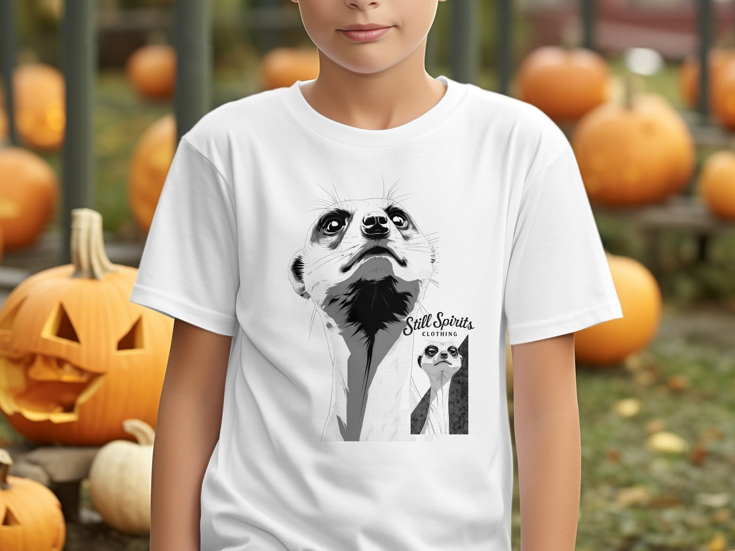 RMA APPAREL Meerkat Stare Unisex T-Shirt Sizes Small to 5XL T-Shirt - Still Spirits White T-Shirt - RMA APPAREL - Roclla Media Apparel Store