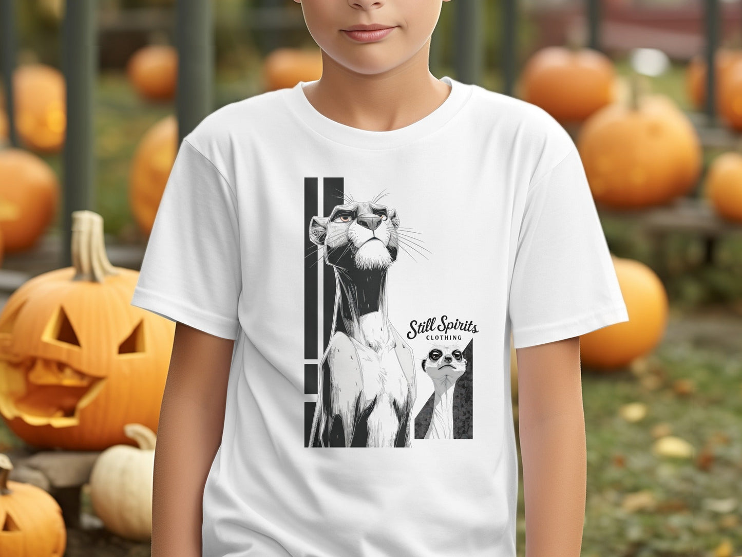 RMA APPAREL Panther Meerkat Graphic Unisex T-Shirt Sizes S - 5XL - Still Spirits White T-Shirt - RMA APPAREL - Roclla Media Apparel Store