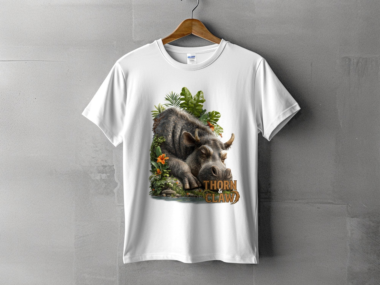 RMA APPAREL Sleeping Warthog Wildlife Unisex T-Shirt Sizes S - 5XL - Thorn & Claw White T-Shirts - RMA APPAREL - Roclla Media Apparel Store