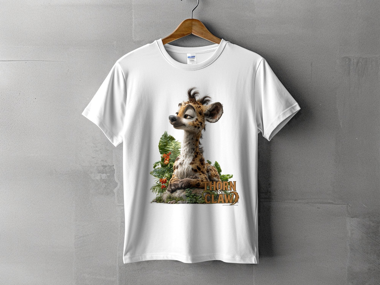 RMA APPAREL Thorn Claw Hyena Unisex T-Shirt Sizes S to 5XL T-Shirt - Thorn & Claw White T-Shirts - RMA APPAREL - Roclla Media Apparel Store